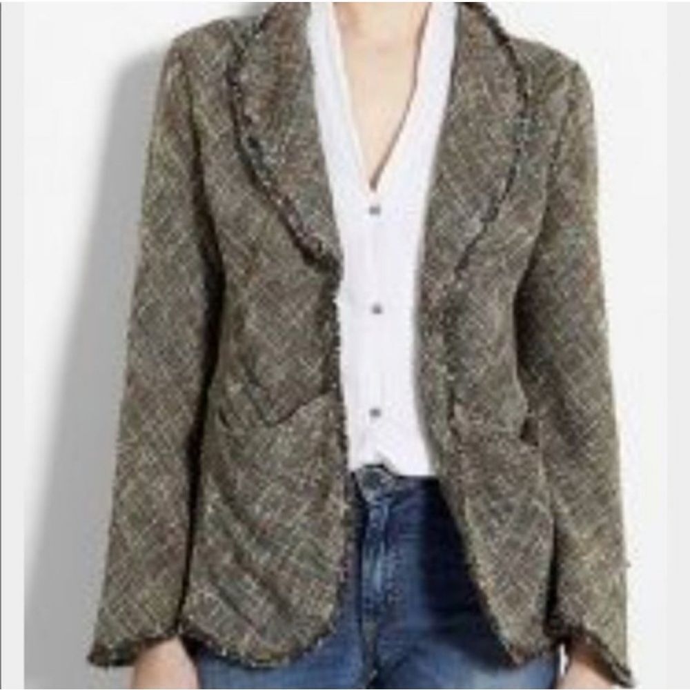 Theyskens' Theory Jhalo Multi Tweed‎ Jacket Size 4
